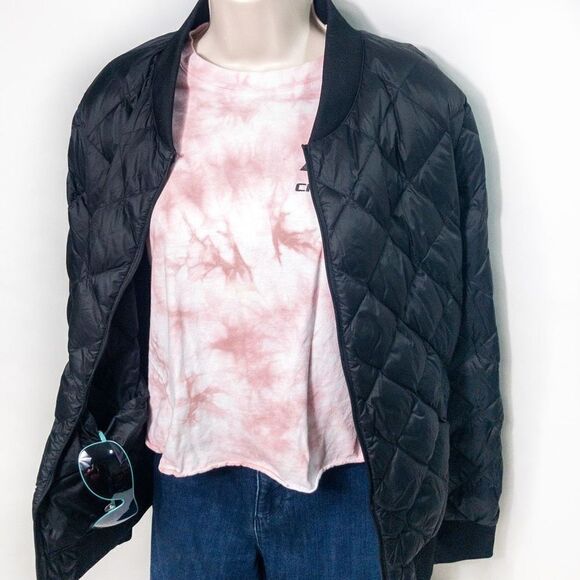 Women’s Black Ultra-Light Down-Filled Puffer Jacket Sz 1X - Picture 5 of 11